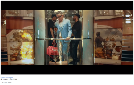 2019 08 19 - 1 Million de vues sur YouTube du nouveau clip d’Artmasta BIG BOSS. 1 er des Tendances sur YouTube pendant plu...